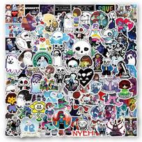 10/30/50/100 VNT Žaidimo Undertale Lipdukai Vandeniui Atsparūs Decals Pasidaryk pats Šaldytuvas Bagažas Riedlentė Telefonas Animacinis Juokingas Lipdukas Vaikų Žaislas Dovana gray
