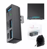 „JYS Hub“ adapteris „JYS-SDM007-V2“ 4 viename USB 3.0 3x USB-A 1x USB-C 5Gb/s, skirtas PS5 / PC Steam Machine (SB11944)