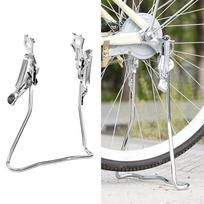 Stovas Atraminis Rėmas Reguliuojamas Plieninė Parkavimo Stovas Dviratis Dviguba Kojelė Dviračių Sportui Kelių for 20 inch gray