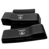 2 vnt. automobilio sėdynės organizatorius, daiktadėžė plyšiui, tarpui, automobilio priedai Toyota Trd Gr Corolla Yaris Chr Auris RAV4 Camry Highlander 2pcs toyota juoda