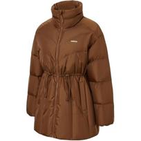 Adidas Waist-Defining Solid Color Mid-Length Warm Fashionable Versatile Duck Down Jacket Women Jacket Brown JL9845 M brown