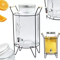 Brunbeste Stiklinis 5,5 l gėrimų indas su čiaupu ir stovu (5627)