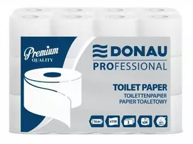 Euro Products Tualetinis popierius celiuliozinis DONAU PROFESSIONAL, 3 sluoksnių, 150 lapelių, 24 vnt., baltas (44121419-14)