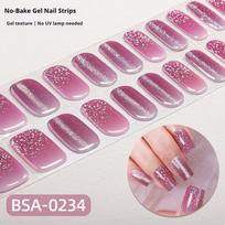 Pasidaryk pats geliniai nagų lipdukai, kurių nereikia džiovinti: „Cat-Eye“ blizgūs nagų lipdukai be apsaugos nuo UV spindulių ir be kepimo BSA-0234 pink