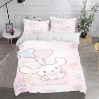 Cinnamoroll Antklodės užvalkalų komplektas Antklodė Lovos patalynė 3D Vaikų lovos patalynės komplektas 3 dalys 1 Antklodės užvalkalas Karališko dydžio 90X200CM