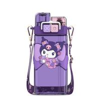 520ml Sanrio Hello Kitty Plastikinis Buteliukas Dvigubas Gėrimo Puodelis My Melody Moksleiviams Animacinis Vandens Buteliukas Kuromi Tritan Vandens Puodelis Vaikui 520ml