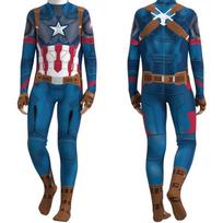Kapitono Amerikos Vaikų Berniukų Cosplay Kostiumas Kombinezonas Šventėms Ir Daugiau! 120 blue
