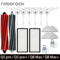 Roborock Q8 Max, Q8 Max+, Q5 Pro, Q5 Pro+ Atsarginės dalys Priedai Pagrindinis šoninis šepetys Hepa filtras Mopas Dulkių maišelis