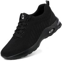 Nesunaikinami batai Moteriški vyriški saugūs darbo batai su plieniniais, nepramušamais batais Lengvi, kvėpuojantys sportbačiai Dropshipping 37 black