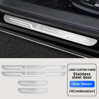 Nerūdijančio plieno automobilio durų slenksčio apsauginė plokštelė Mercedes Benz AMG CLA GLC GLK GLA A B C E klasėms W203 W206 W220 W205 W211 W212 W201 Mercedes Benz-4 gray
