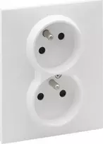 Legrand SUNO - Lizdas 2P+Z (čekiškas) su apsauginėmis užsklandomis - 16 A - 250 V~ - automatiniai gnybtai (monoblokas), Balta - Legrand 721182 himp
