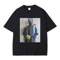 Juokingas Kanye West Memas Spausdinti Marškinėliai Vyrams Moterims Medvilniniai Vintažiniai Hip Hop Rap Stiliaus Marškinėliai Unisex Trumpomis Rankovėmis Marškinėliai Gatvės Stiliaus M gray