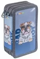 Gimboo Penalas su priedais 3 skyrių Bulldog pilkas