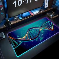 Gene Mouse Pad RGB Gaming Mousepad Big LED Pad PC Desk Mat Luminous Mouse Pad Large Keyboard Mats Table Rug With Backlit RGB600x300x3mm blue