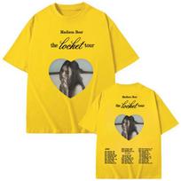 Madison Beer „The Locket Tour“ Marškinėliai Mados Pop Muzika Trumpomis Rankovėmis Marškinėliai Vyrams Moterims Laisvi Medvilniniai Marškinėliai 3XL gray