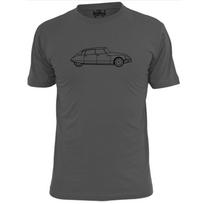 Vyriški Citroen DS 19 brėžinio retro automobilio marškinėliai Klasikinis variklis M black