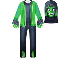 Fortnite Mezmer Šlykštus šventinis vaikiškas kostiumas Animacinis žuvies bosas Kombinezonas Berniukams Gimimo dienos šventė Humoriški kostiumai Karnavalas Cosplay Žuvies kostiumas 160cm green