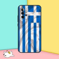 Graikija Graikijos vėliavos dėklas, skirtas Samsung Galaxy A15 A55 A35 A52 A32 A12 A16 A26 A36 A56 A53 A33 A13 A14 A34 A54 A17 Samsung A52S 5G black
