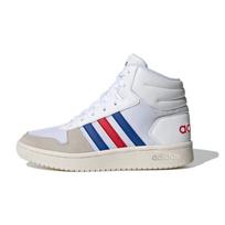 Adidas Neo Hoops 2.0 Mid K Atsparūs trinčiai Kvėpuojantys Vidutinio aukščio Senovinio stiliaus Krepšinio bateliai Balti Vaikams FW9121 29 white