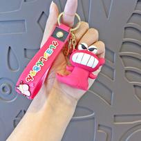 Latest Cute Crayon Shin-Chan Silica Gel Key Buckle Creative Backpack Pendant Comic Ornaments Cute Gifts For Young Boys And Girls red