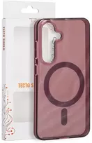 Tecto Shield Desert Mag dėklas, skirtas Samsung Galaxy S25, raudonmedžio spalvos