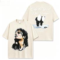 Vintažiniai Michael Jackson muzikiniai marškinėliai Vintažiniai Rock retro T-shirt Vasariniai Grynos medvilnės Unisex T-shirt Unisex Moteriški marškinėliai Yk Streetwear 3XL white