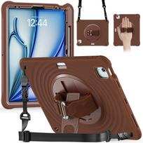 Besisukantis rankenos dėklas IPad Air Pro 13 11 2026 M4 2025 M5 M3 2024 M2 Air 4 5 Pro 11 12.9 2018-2022 tvirtas stovas iPad Air 13 2026 M4 šokoladas