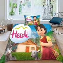 Anime Heidi viengulės patalynės komplektai, Heidi mergaitė iš Alpių užvalkalas ant antklodės, pagalvių užvalkalai, miegamojo dekoracija, mergaitės berniuko dovana, 2/3 dalys 100×135cm&Duvet Cover blue