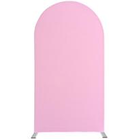 U formos geležinio lanko rinkinys su elastiniu audinio uždangalu vakarėliams ir vestuvėms 120x50 cm šviesiai rausvos spalvos