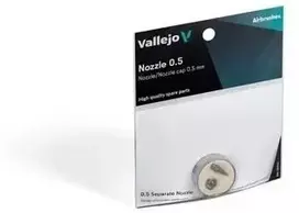 Vallejo : Aerografas - 0.5 keičiamas purkštukas / purkštuko dangtelis (Innovator, Profinish & EasyAir) (2030787)