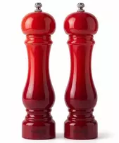 Atusa prieskonių malūnėlis. Rankinių pipirų ir druskos malūnėlių rinkinys 22 cm HAGE raudonas (GS-red)