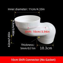 110mm Toilet Shifter Pipe PVC Plastic Extension Adapter Offset Flange Adapter Flange Shifter Drain Relocator