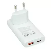 Įkroviklis Value Sieninis USB, kištukas EU/US, 2 prievadai (A+C), 65 W (19.99.1112)