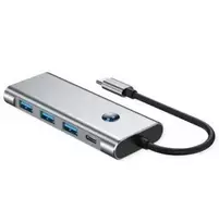HUB USB Value – C tipo dokingo stotis, 1x HDMI 4K60, 3x USB 3.2 Gen1 A tipo, 1x SD/Micro SD (TF), 1x Type C PD (Power Delivery) (12.99.1144)