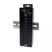 Exsys EX-1580SHMVS – valdomas, 10 prievadų metalinis USB 3.2 Gen 1 šakotuvas su tinklo padalijimo galimybe, apsauga nuo iškrovų (15.06.3518)