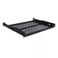 Value 19 – fiksuota lentyna, 440 x 350 mm, maks. 25 kg, 1U, U formos, juoda (26.99.0429)