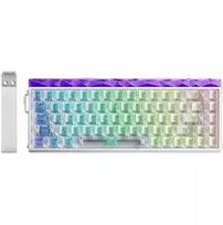 Klaviatūra Aula Gasket HERO68 Baltas Frosted Trenslucent Edge Lit Sidabrinis Magnetic switch RGB (AUH68-WFTE-SM)