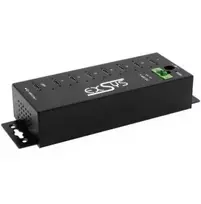 HUB USB Exsys EX-1537HMVS – valdomas, 7 prievadų metalinis USB-C 3.2 Gen 1 šakotuvas su apsauga nuo viršįtampių EDS 15 kV (15.06.3517)