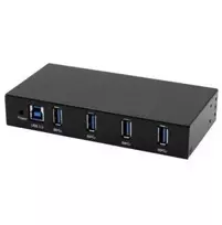HUB USB Exsys EX-11234HMS-2 – 4 prievadų USB 3.2 Gen 1 šakotuvas, skirtas montuoti ant DIN bėgelio ir ant sienos su VIA VL817_Q7S lustu (15.06.3531)