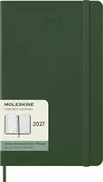 Moleskine savaitinis kalendorius 2027, 12M, L, 13x21cm, kietu viršeliu, myrtle žalias (MS-9279943)