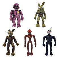Five Nights at Freddys pliušinių žaislų pakuotė 5 vnt. M.X.E.S. Entity Ruined Bonnie The Mimic Mask Bot Ruined Eclipse Ennard gerbėjams 25cm gray