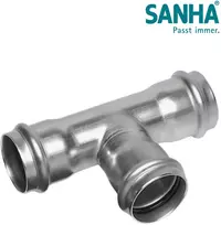 SANHA NiroTherm-Press Trišakis PxPxP 76,1x35x76,1 jungiamosios detalės (691130763576)