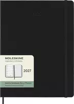 Moleskine savaitinis kalendorius 2027, 12M, XL, 19x25cm, kietas viršelis, juodas (MS-9279653)