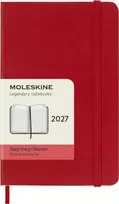 Moleskine Dieninis kalendorius 2027, 12M, P, 9x14cm, kietas viršelis, scarlet red (MS-9279431)