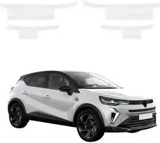 GrizzGlass Balta techninė danga HeavyDuty Baltas ant slenksčių, skirtų Renault Captur (2024-2026) [4in1] (GRZ21890)