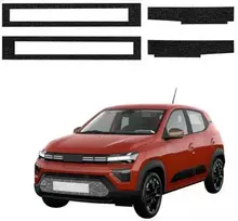 GrizzGlass Juoda techninė danga HeavyDuty Juodas slenksčiams, skirtiems Dacia Spring (2024-2026) [4w1] (GRZ20281)