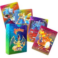 55 vnt. Pokémon kortelės VSTAR GX EX VMAX MEGA TAG TEAM Energijos Trenerio Charizard Pikachu Retas Kolekcijos Kovos Kortelė I34 French - 27PCS auksas