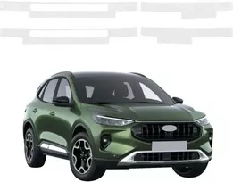 GrizzGlass Bespalvė techninė danga HeavyDuty Clear ant slenksčių su užklotais, skirta Ford Kuga Active Facelift (2024-2026) [4w1] (GRZ20648)