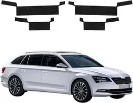 GrizzGlass Juoda techninė danga HeavyDuty Juodas slenksčiams, skirtiems Skoda Superb 3 Combi (2016-2019) [4w1] (GRZ20520)