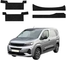 GrizzGlass Juoda techninė danga HeavyDuty Juodas su įdubimais slenksčiams skirti Opel Combo Cargo (2018-2026) [4w1] (GRZ22615)